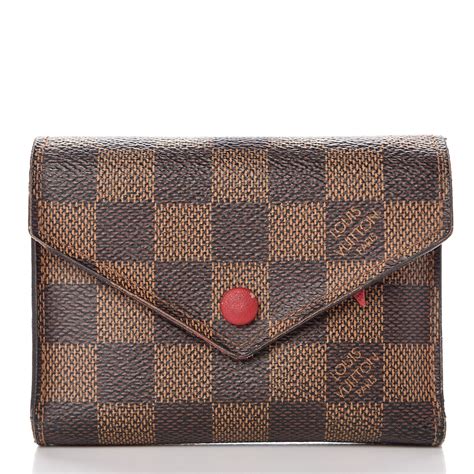 louis vuitton damier red wallet